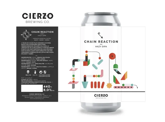 Cierzo Chain Reaction birra Double IPA 12 lattine Nectaron