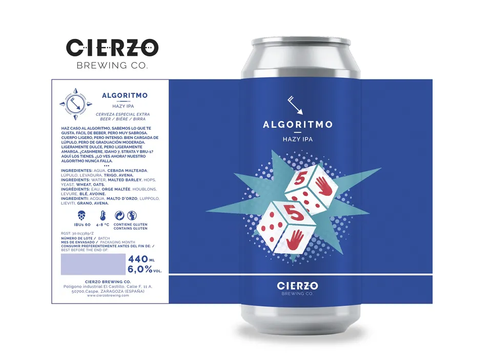 Cierzo Brewing Algoritmo birra IPA 12 lattine 4 luppoli