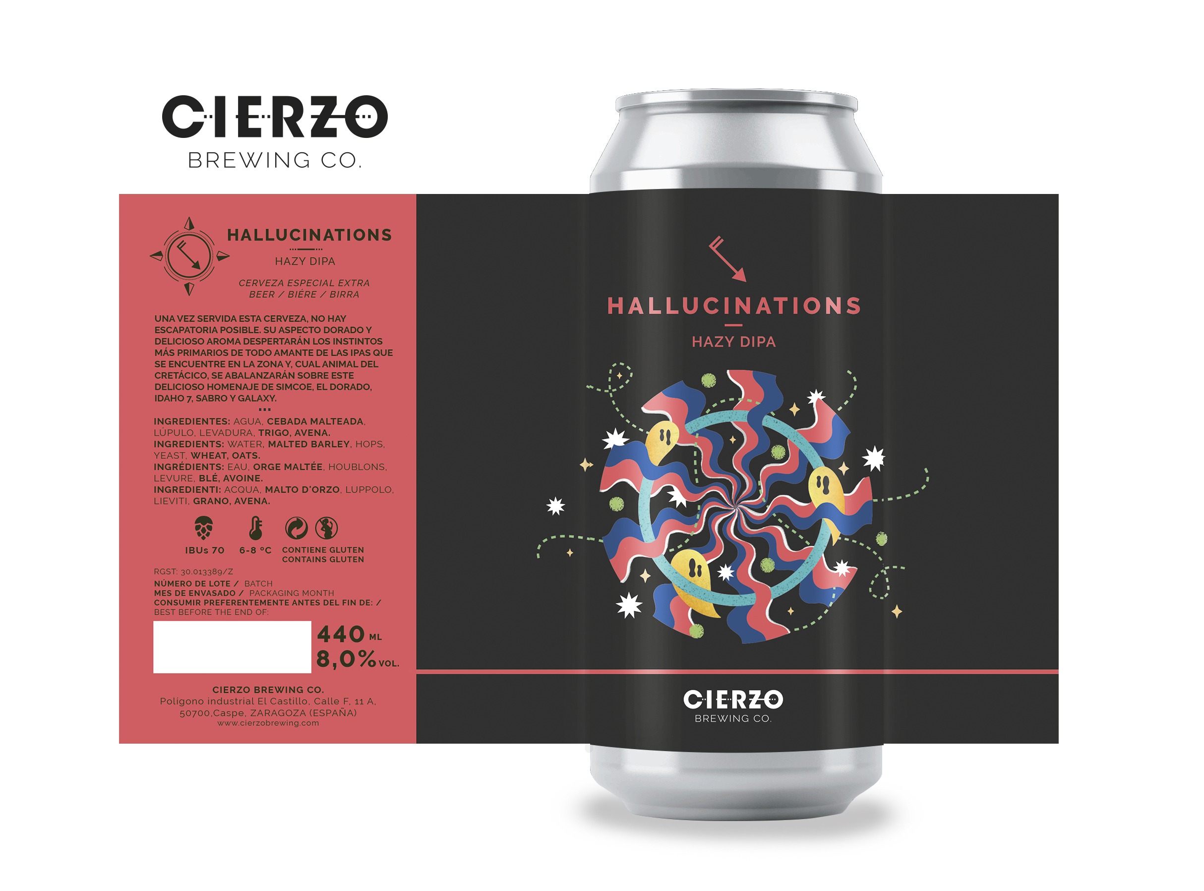 Cierzo Brewing Hallucinations Doppia IPA 12 lattine fruttata