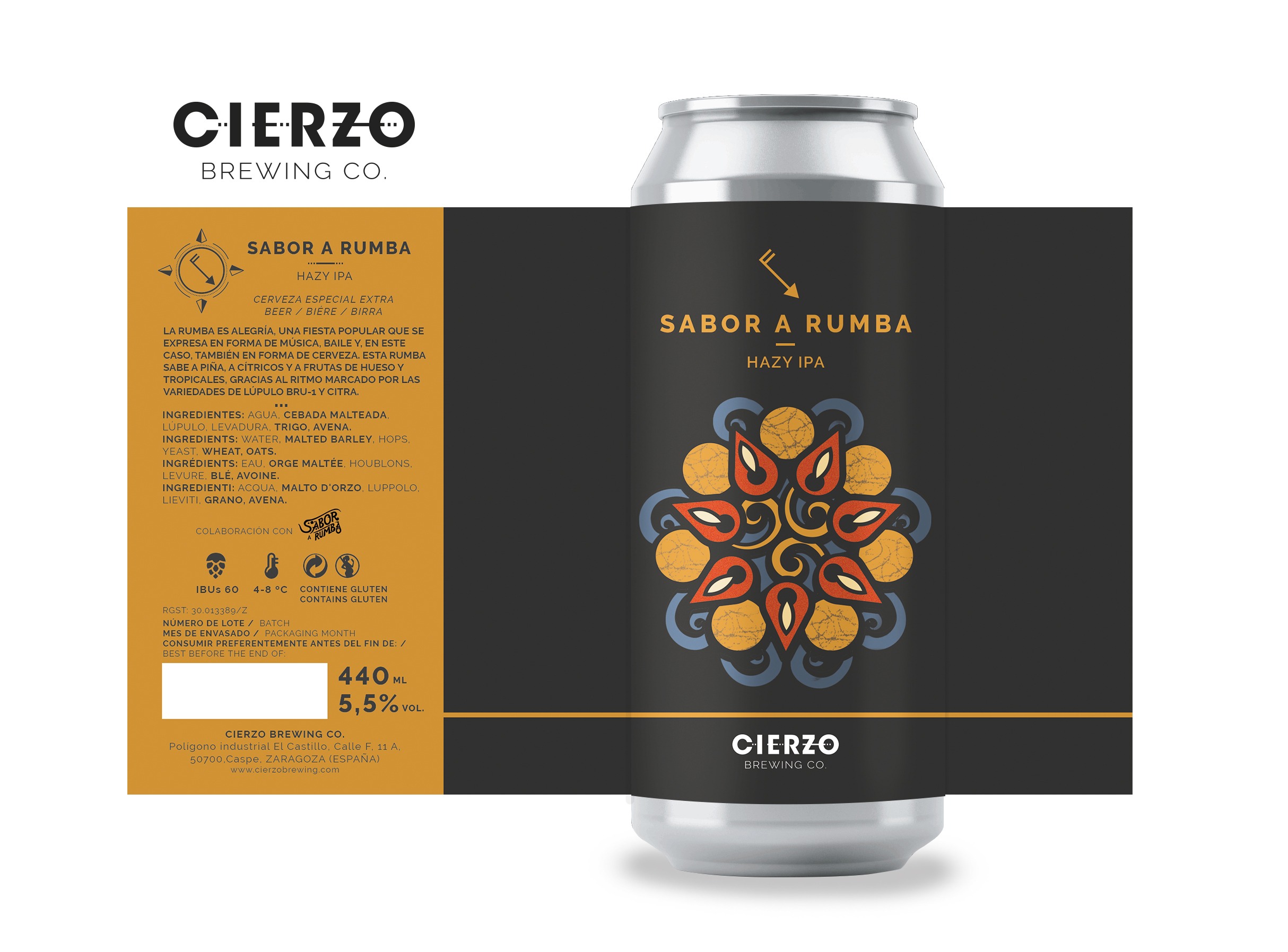 Cierzo Sabor a Rumba birra IPA 12 lattine tropicale