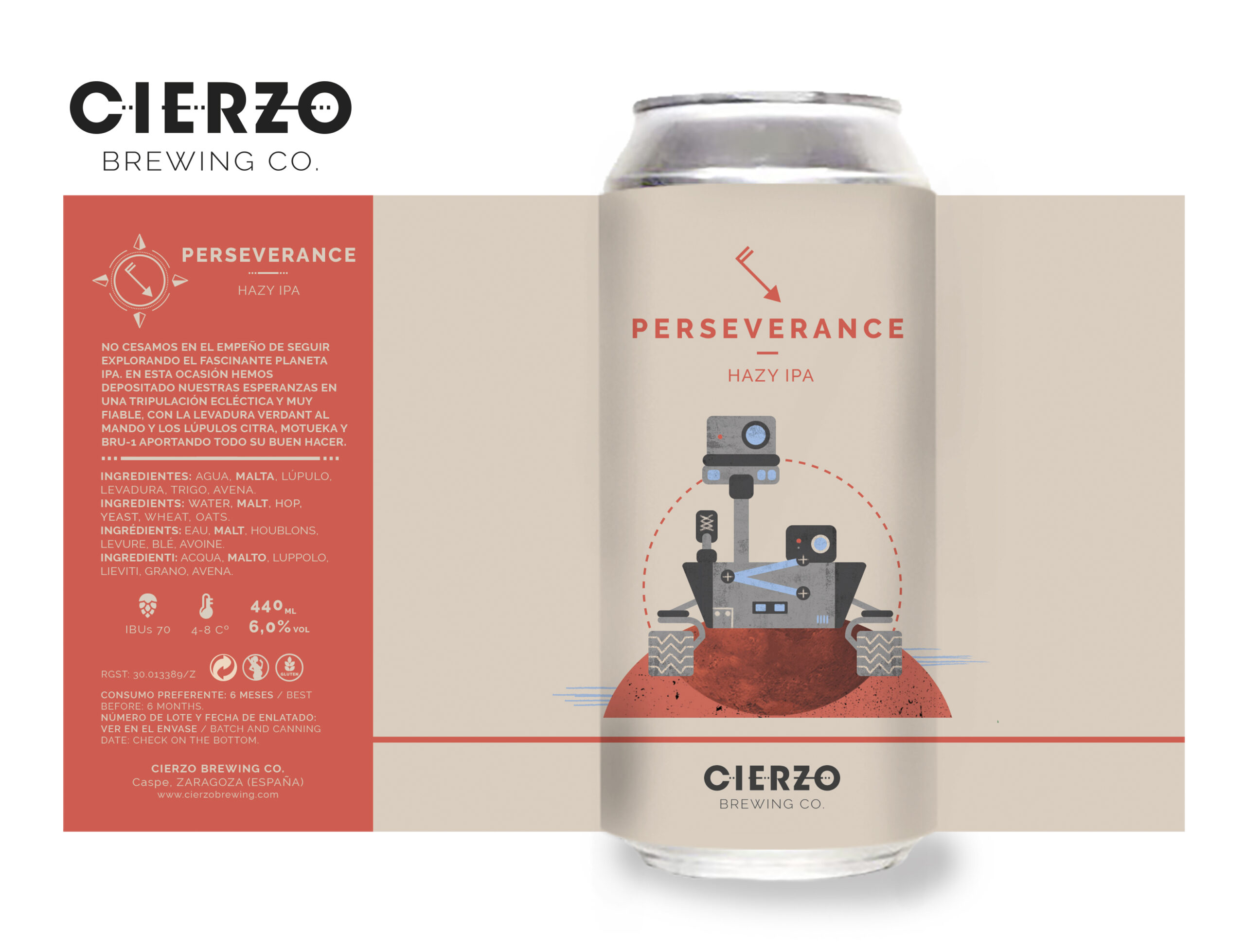 Cierzo Brewing Perseverance birra IPA 12 lattine Citra Motueka Bru-1