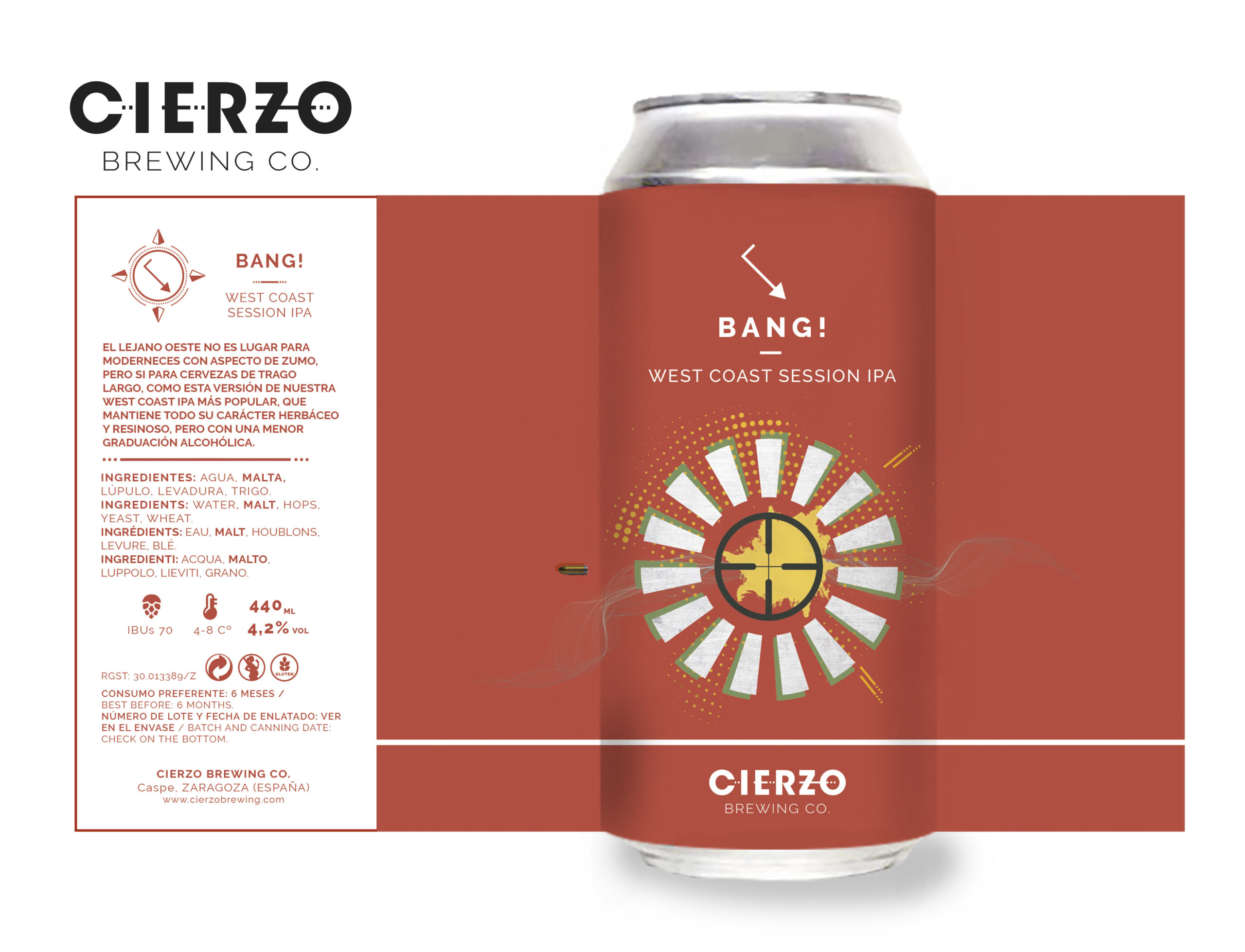 Cierzo Bang West Coast Session IPA birra resinosa 12 lattine