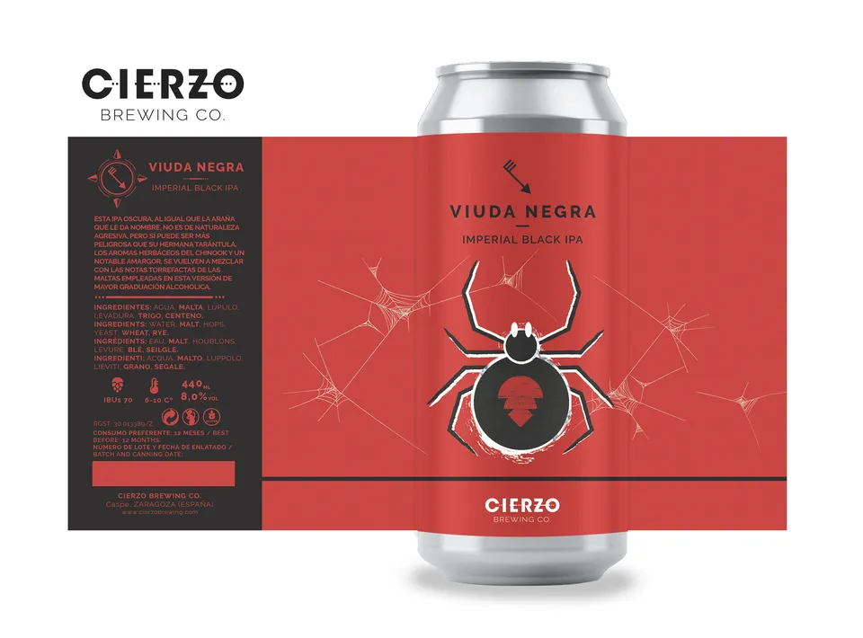 Cierzo Brewing Viuda Negra birra IPA scura 12 lattine