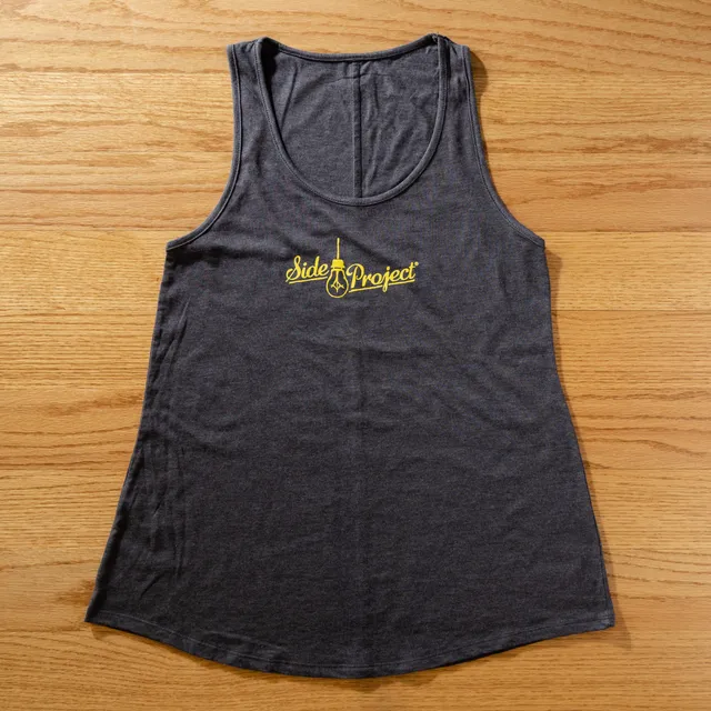 Side Project Ladies Script Logo Tank canotta donna L grigia