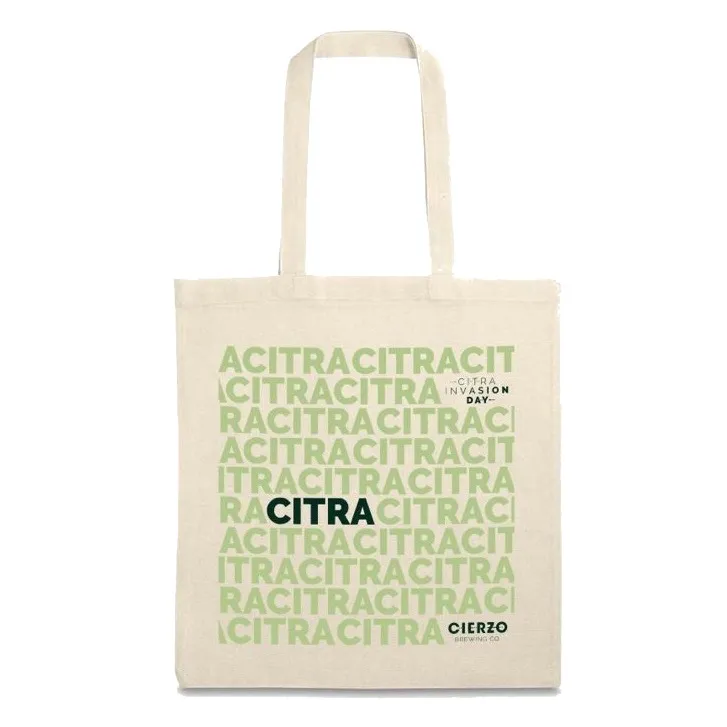Cierzo Brewing Citra tote bag cotone beige