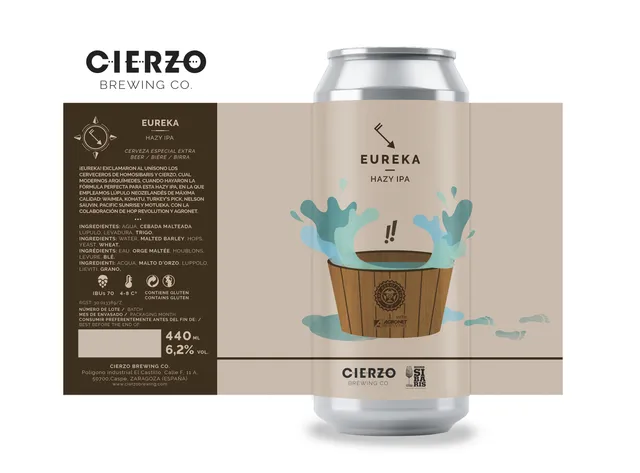 Cierzo Eureka Hazy IPA birra 12 lattine neozelandese