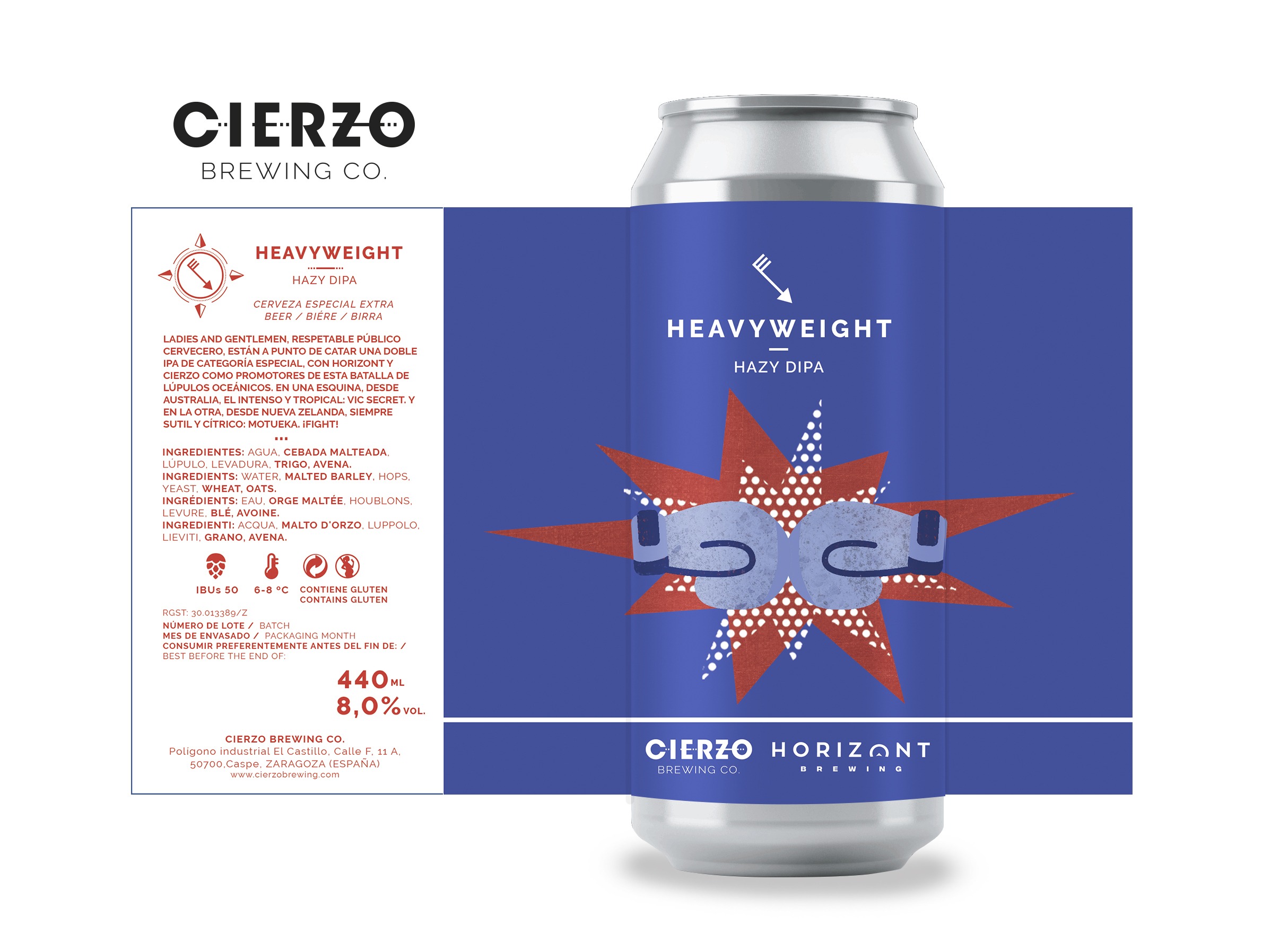 Cierzo Brewing Heavyweight Double IPA 12 lattine tropicale