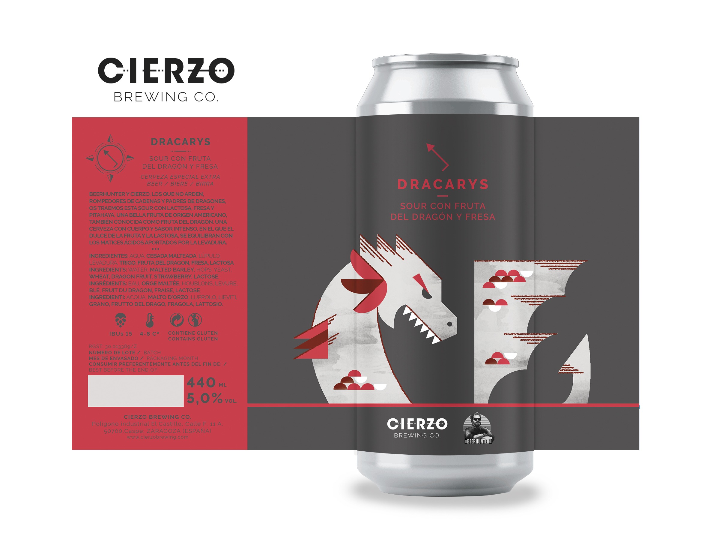 Cierzo Brewing Dracarys sour 12 lattine fragola