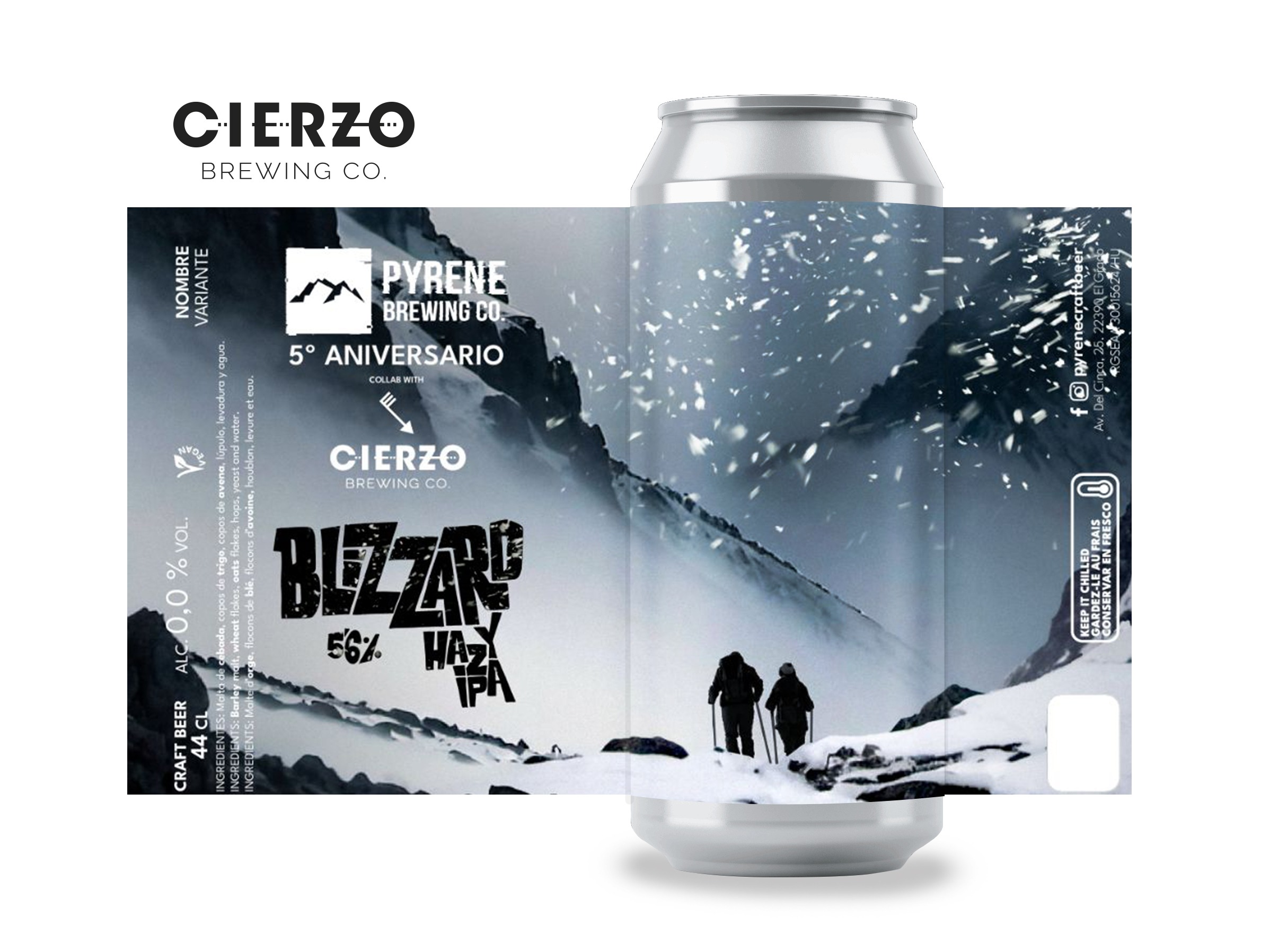 Cierzo Brewing Blizzard birra Hazy IPA 12 lattine