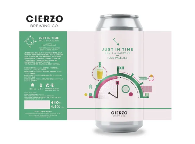 Cierzo Brewing Just in Time Bru-1 Cascade Pale Ale 12 lattine