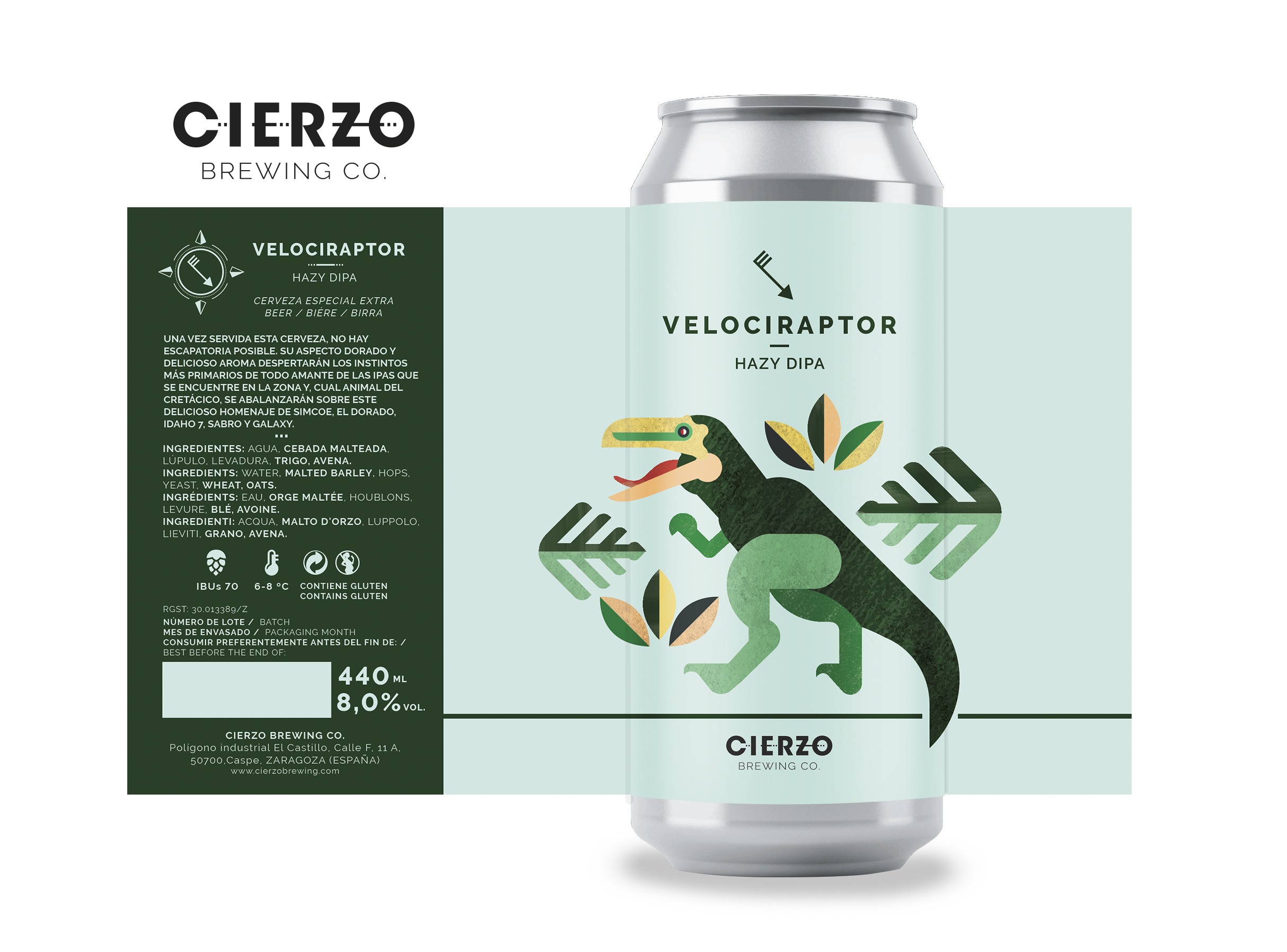 Cierzo Brewing Velociraptor birra IPA pack 12 lattine