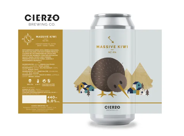 Cierzo Brewing Massive Kiwi IPA 12 lattine luppoli NZ