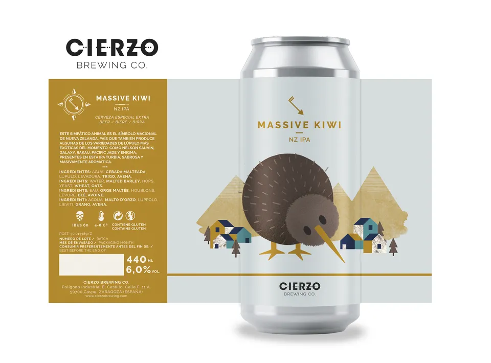 Cierzo Brewing Massive Kiwi IPA 12 lattine luppoli NZ