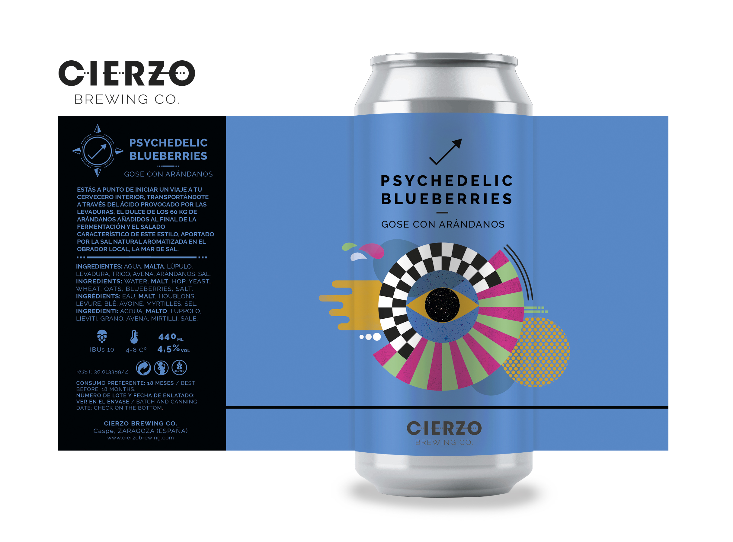 Cierzo Psychedelic Blueberries birra Sour 12 lattine mirtillo