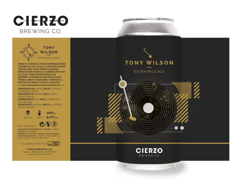 Cierzo Brewing Tony Wilson birra pale ale 12 lattine Cascade