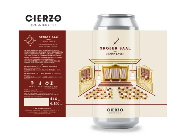 Cierzo Brewing Großer Saal birra Lager 12 lattine Vienna