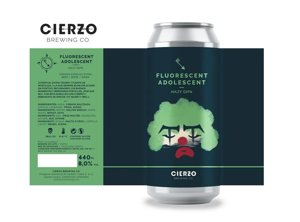 Cierzo Brewing Fluorescent Adolescent DIPA 12 lattine