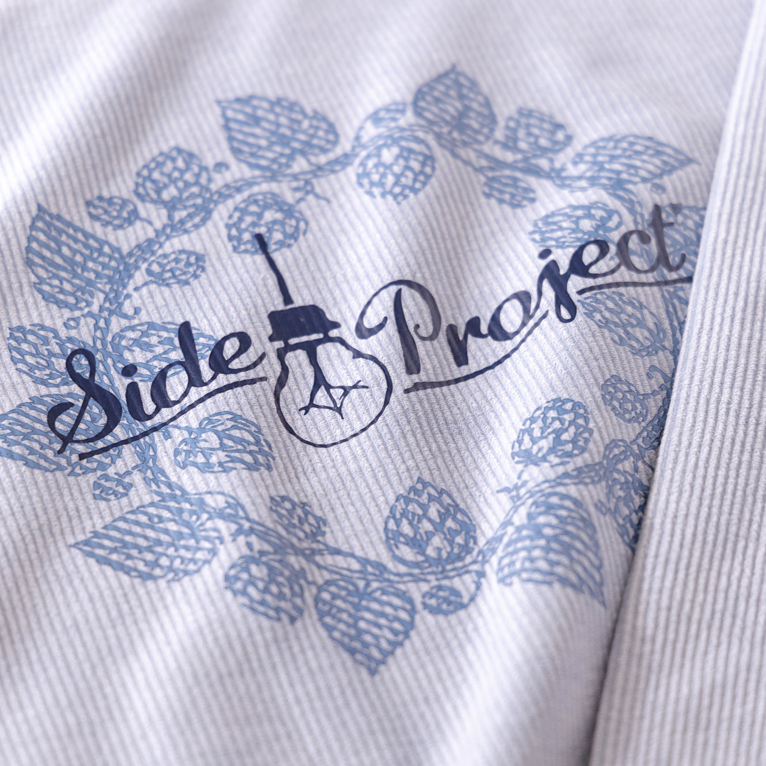 Side Project Hop Wreath Script Logo felpa M denim