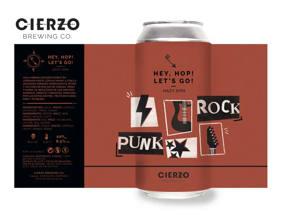 Cierzo Brewing Hey Hop Let's Go Doppia IPA 12 lattine