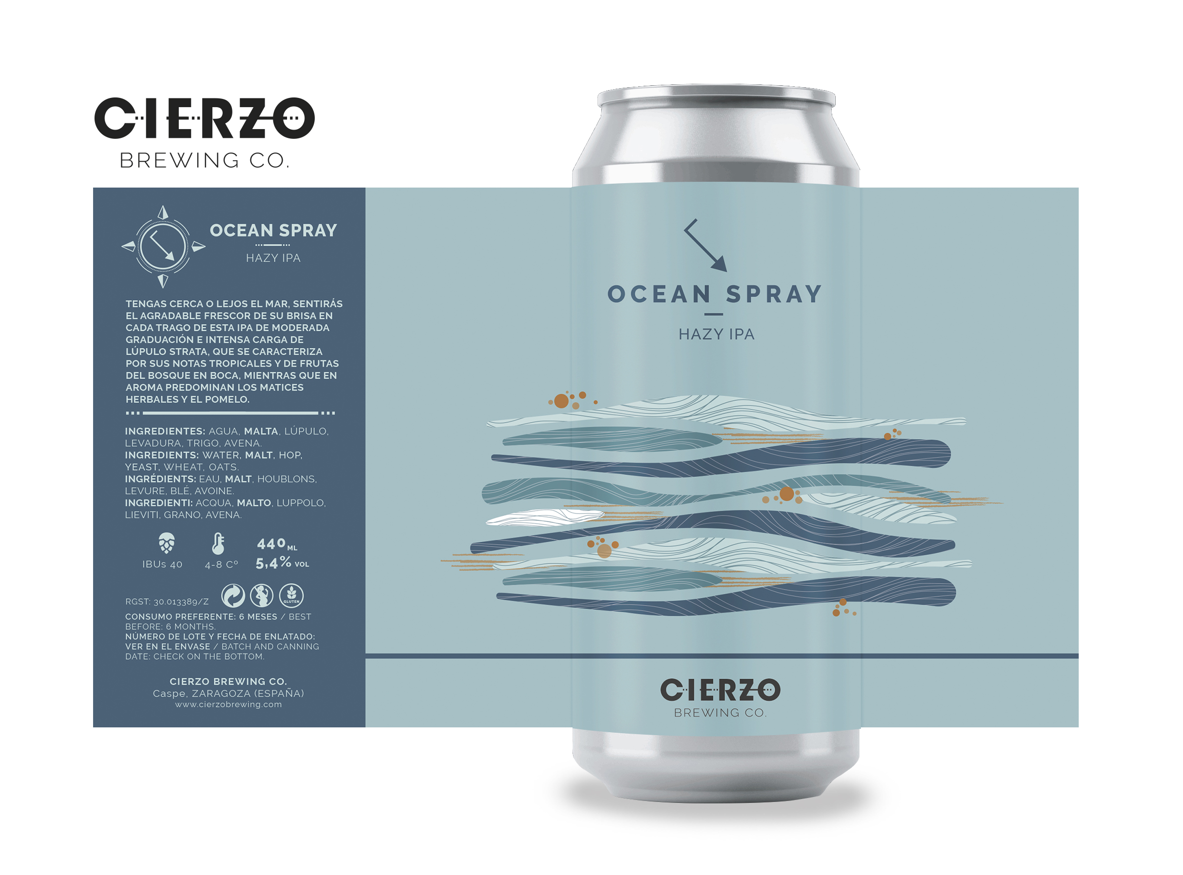Cierzo Ocean Spray birra IPA 12 lattine Strata