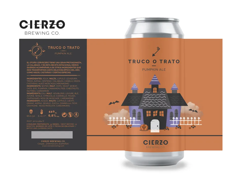 Cierzo Truco o Trato Strong Ale birra 12 lattine zucca