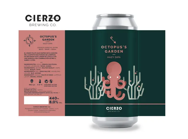 Cierzo Brewing Octopus's Garden IPA 12 lattine tropicale