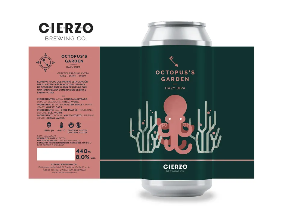 Cierzo Brewing Octopus's Garden IPA 12 lattine tropicale