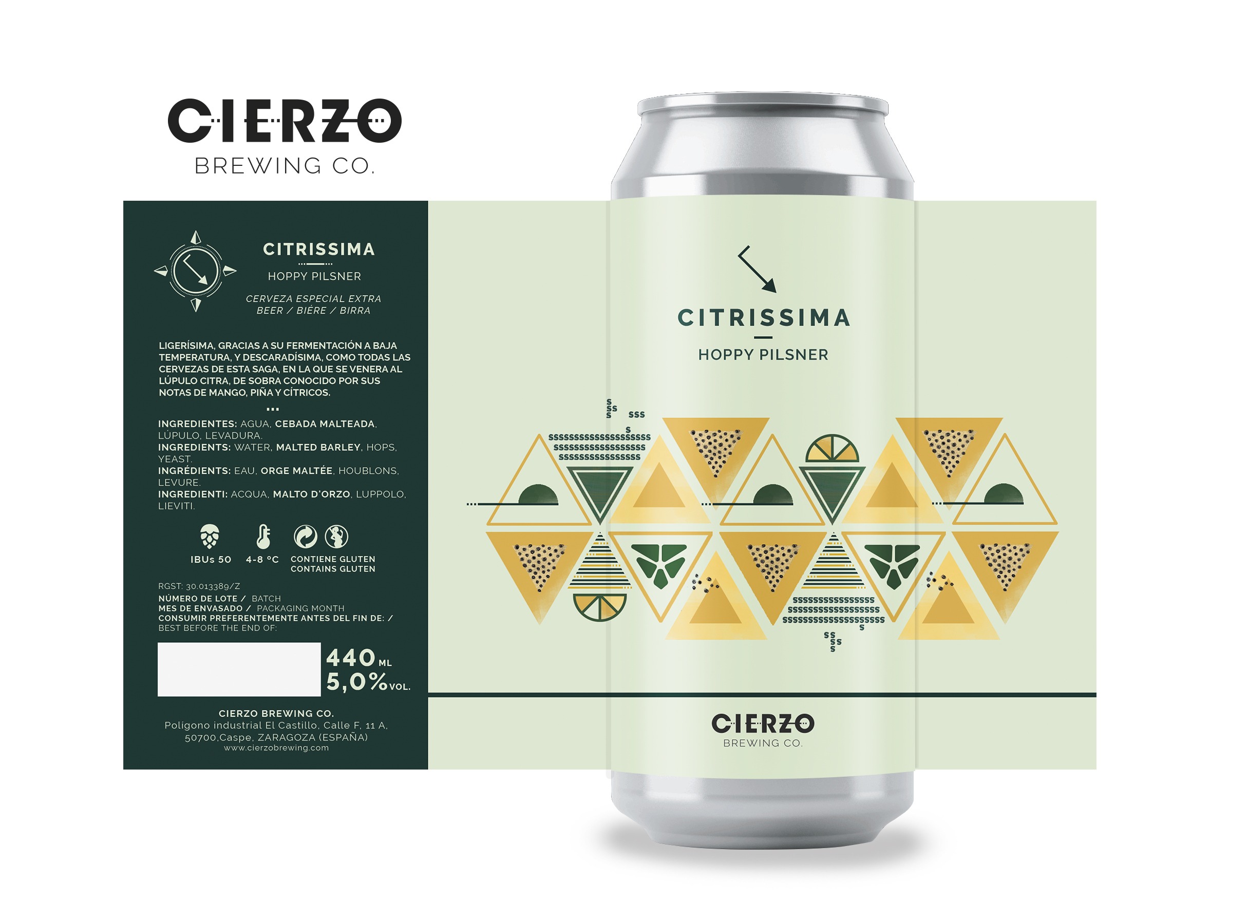 Cierzo Brewing Citrissima Lager 12 lattine luppolo Citra