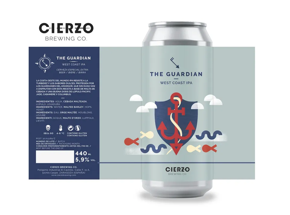 Cierzo Brewing The Guardian birra IPA 12 lattine west coast