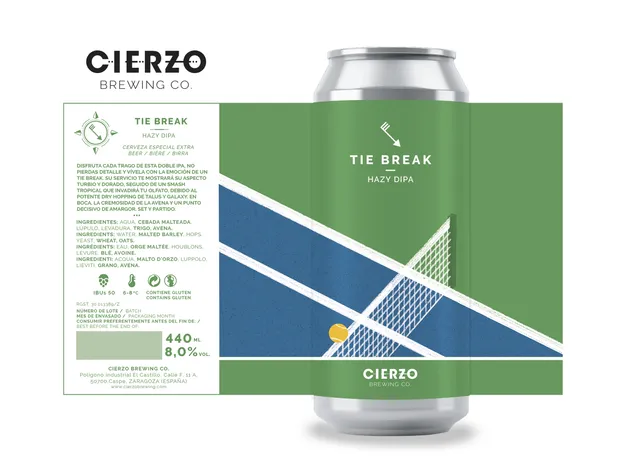 Cierzo Brewing Tie Break birra Double IPA 12 lattine tropicale