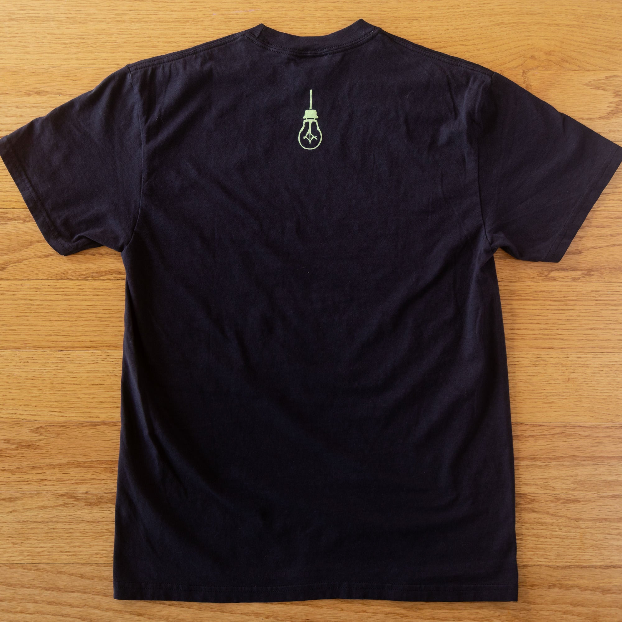 Side Project Logo T-Shirt nera cotone verde pistacchio