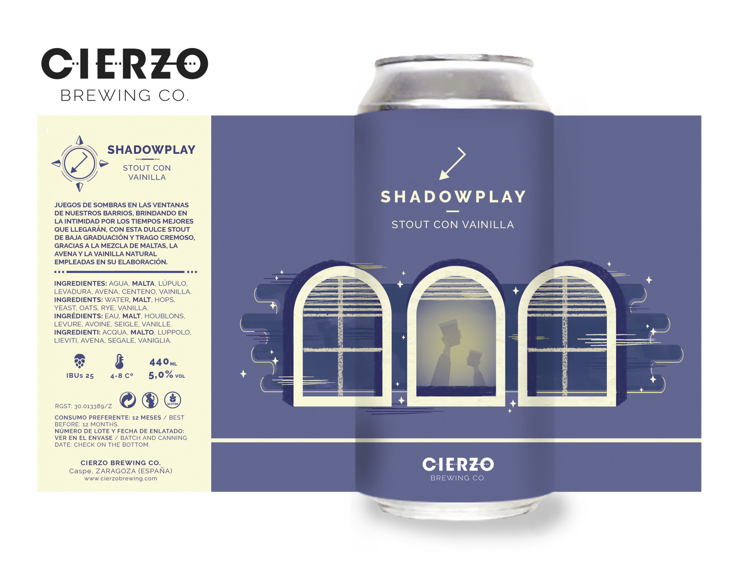 Cierzo Brewing Shadowplay birra stout 12 lattine vaniglia
