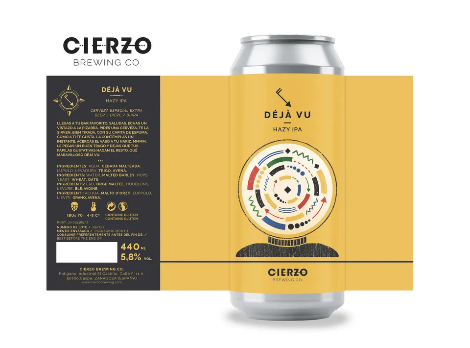 Cierzo Brewing Déjà Vu birra IPA 12 lattine da pub