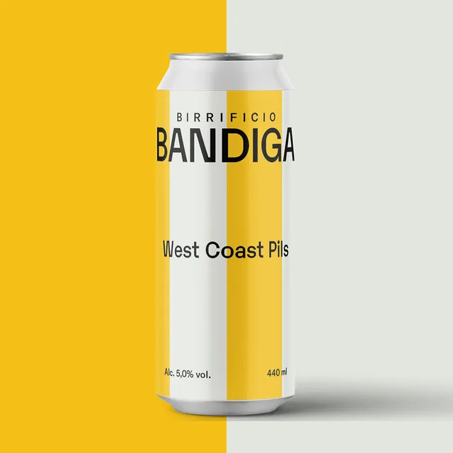 Bandiga West Coast Pils birra lattina 440 ml agrumata