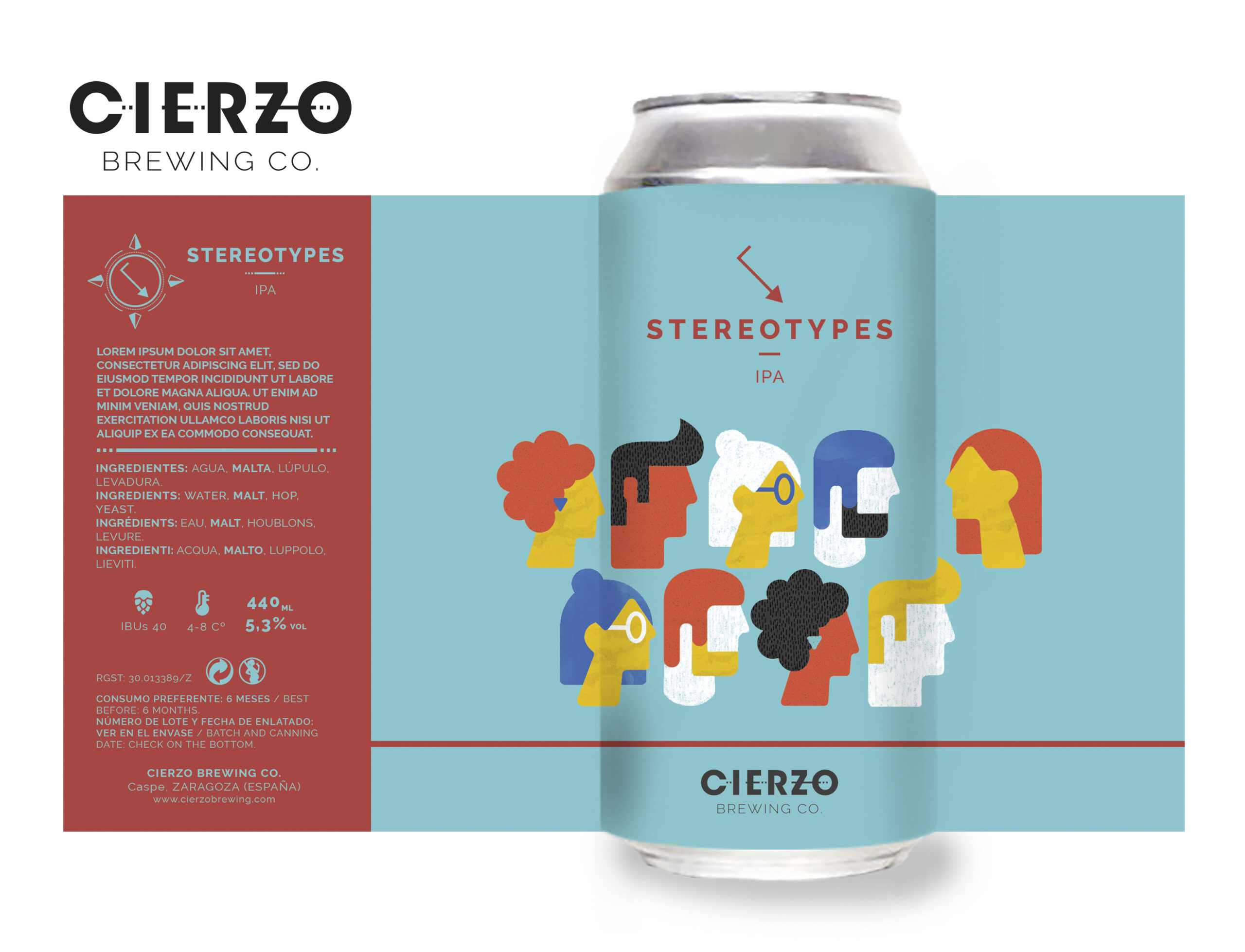 Cierzo Brewing Stereotypes birra IPA 12 lattine senza glutine
