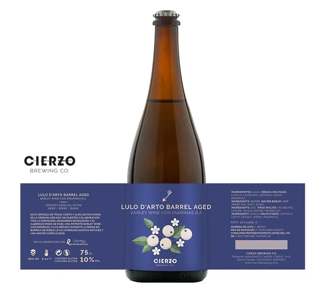 Cierzo Brewing Lulo d'Arto Barrel Aged barley wine 6 bottiglie rovere