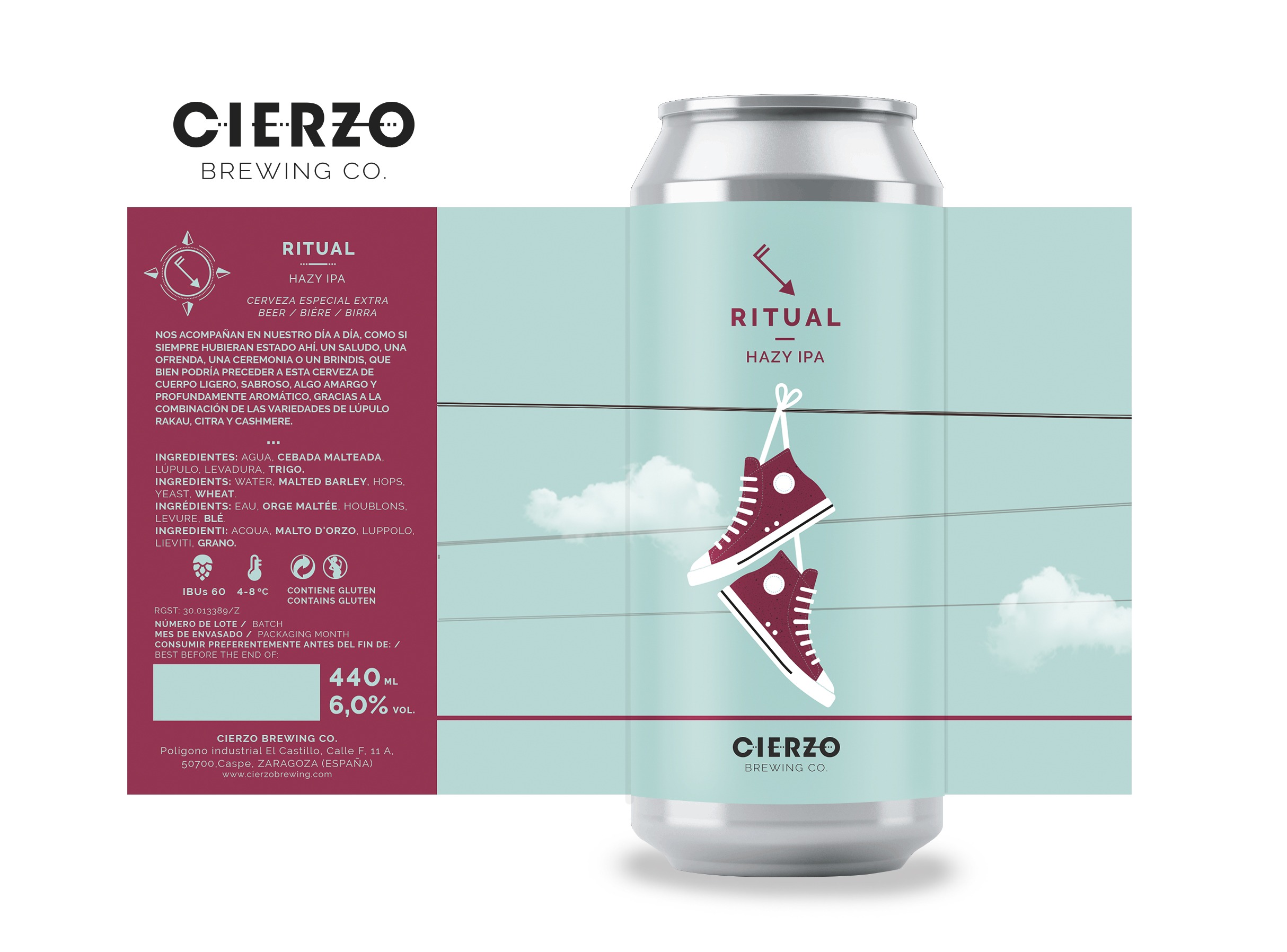 Cierzo Brewing Ritual birra IPA 12 lattine aromatica