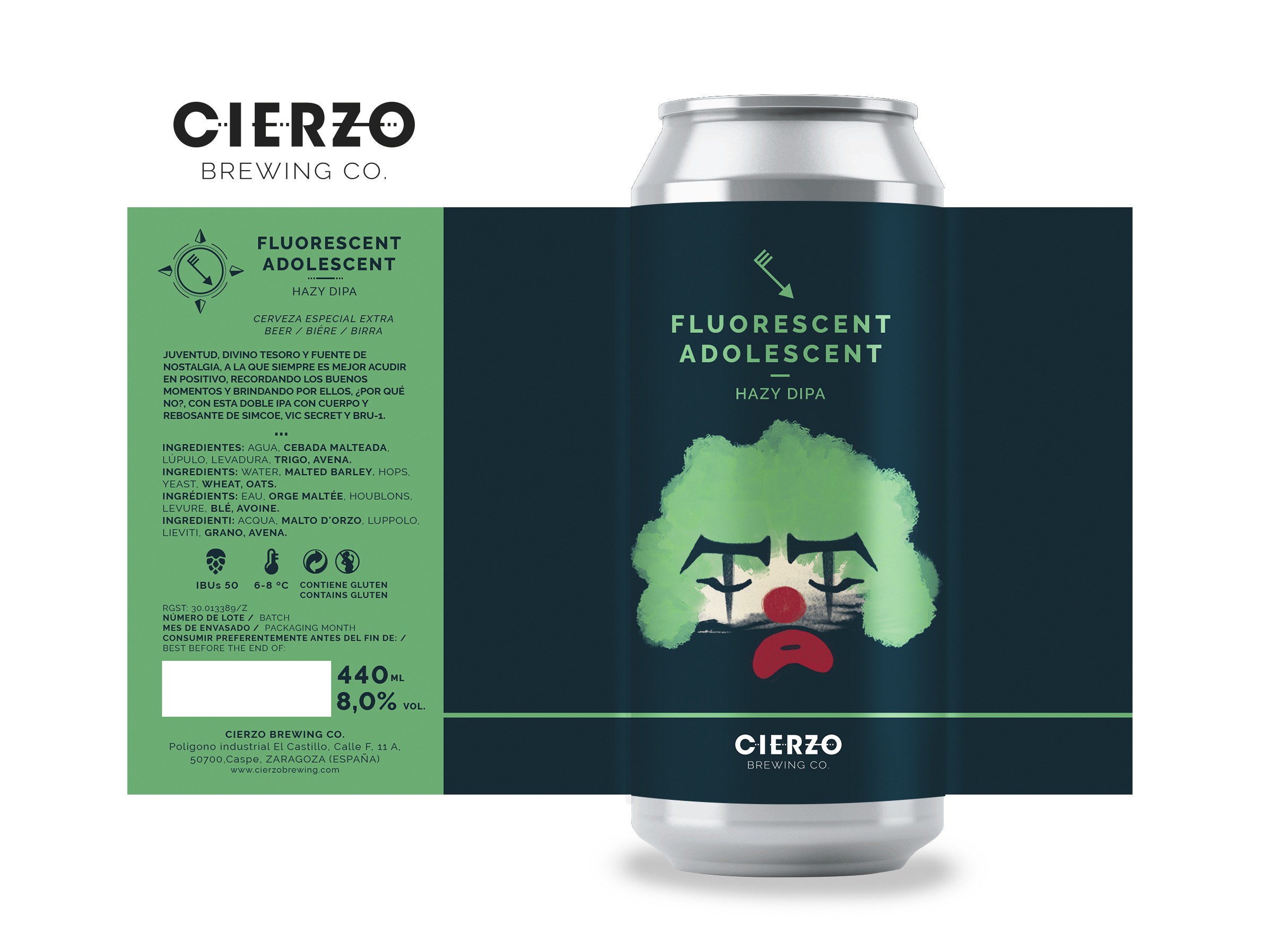 Cierzo Brewing Fluorescent Adolescent DIPA 12 lattine