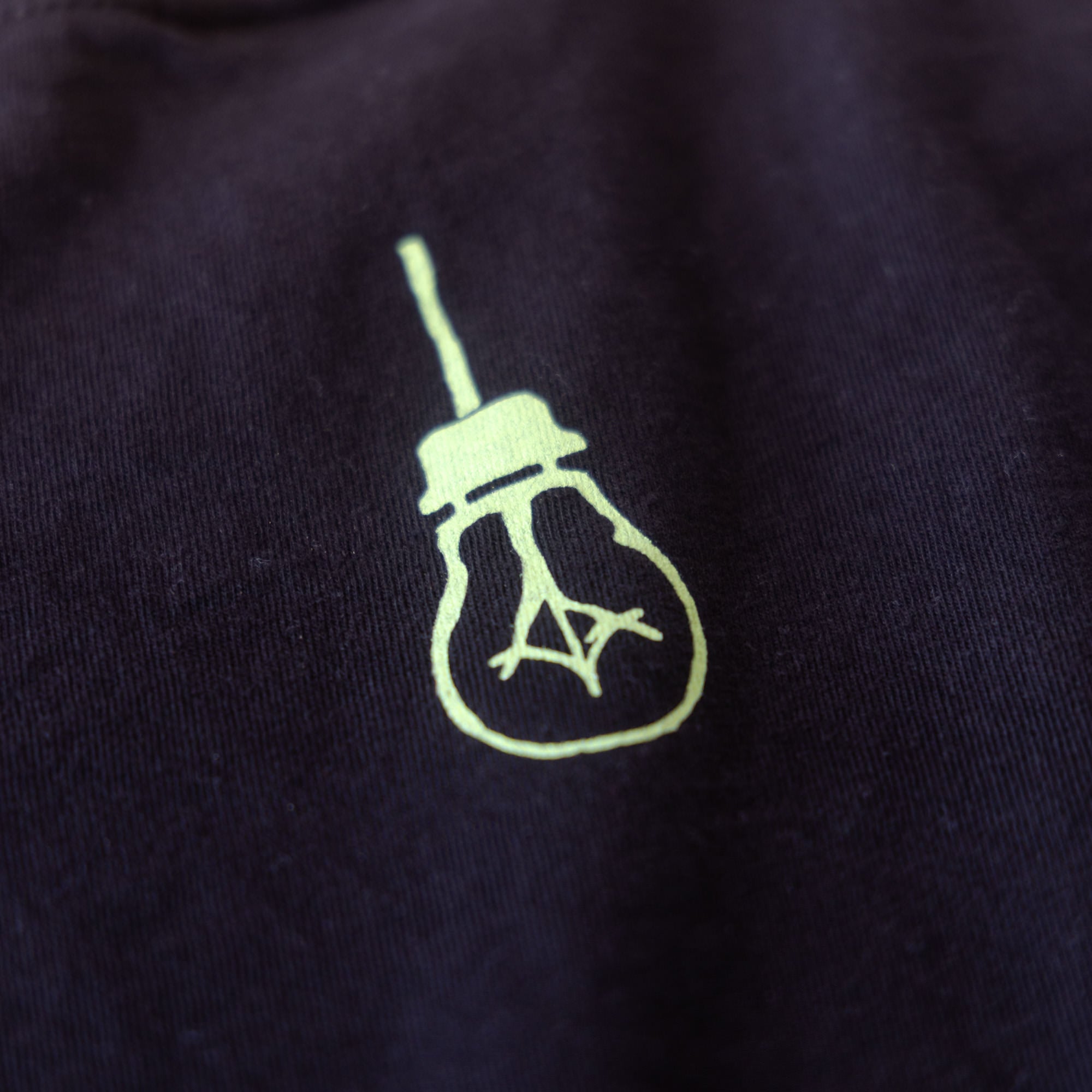 Side Project Logo T-Shirt nera cotone verde pistacchio