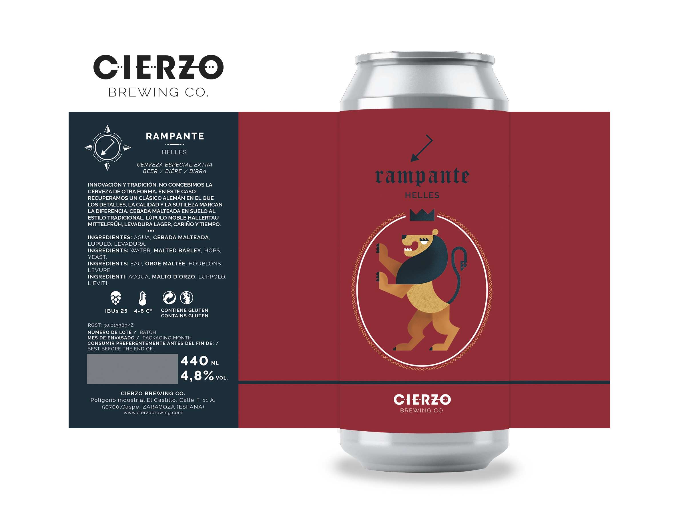 Cierzo Brewing Rampante birra lager 12 lattine stile tedesco