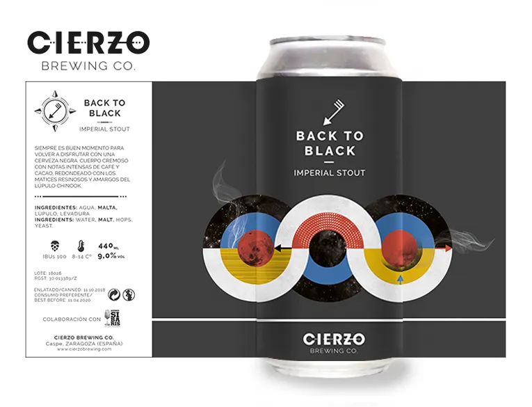 Cierzo Back to Black Imperial Stout birra scura 12 lattine
