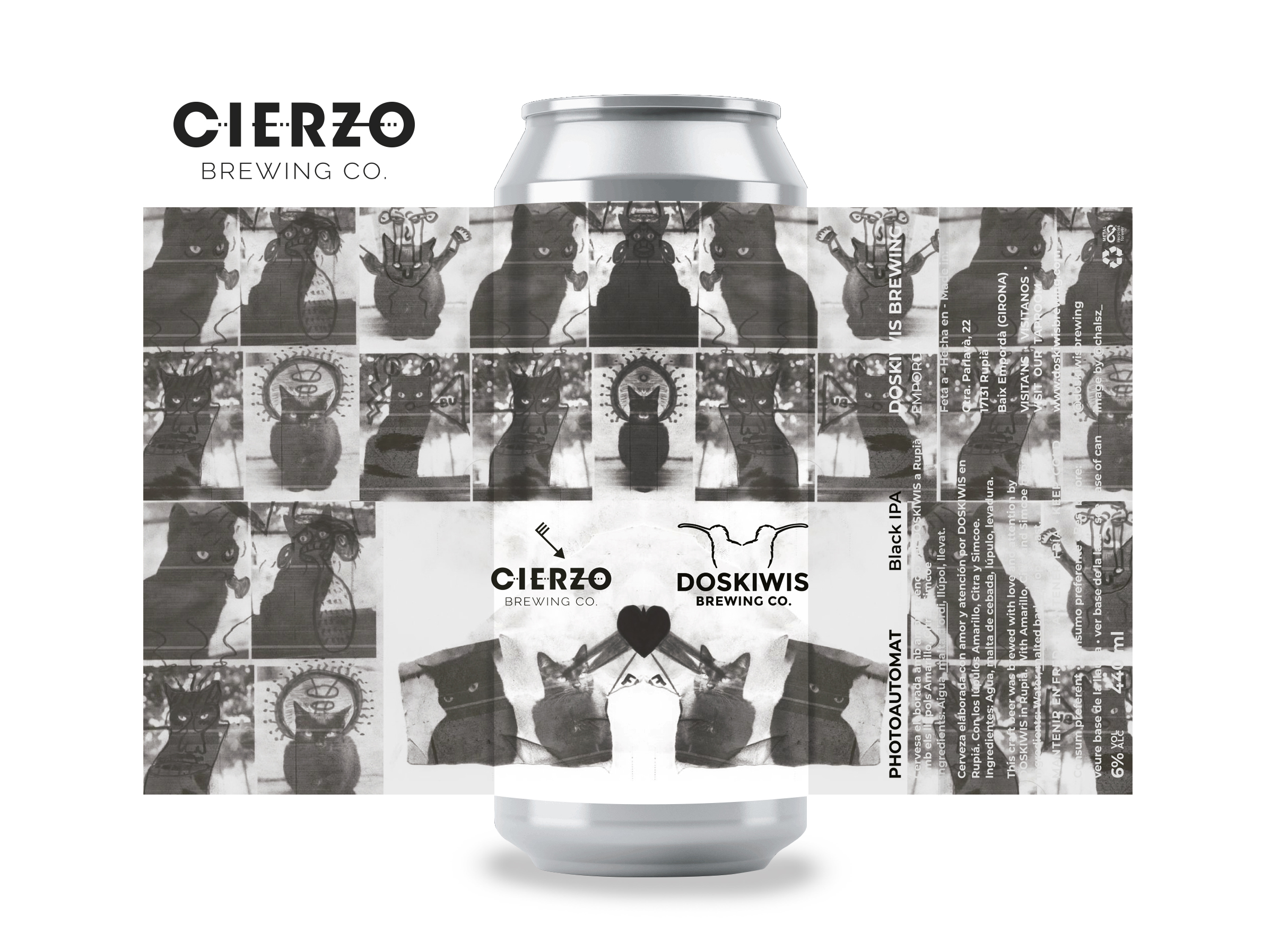 Cierzo Brewing Photoautomat Black IPA birra 12 lattine tostata