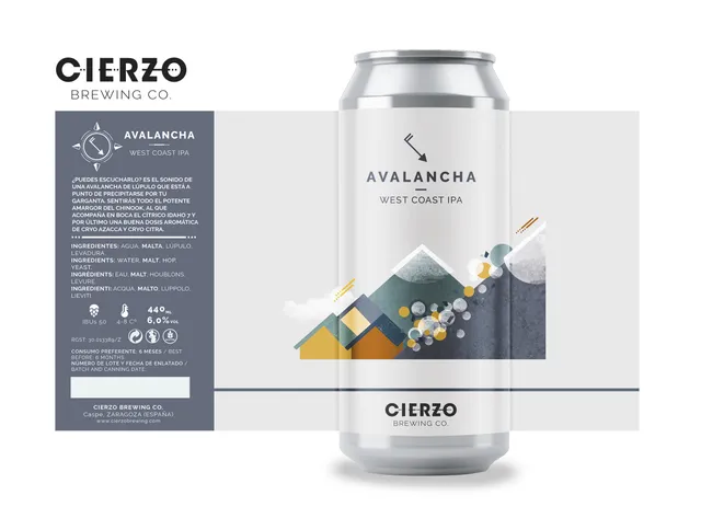 Cierzo Brewing Avalancha birra IPA 12 lattine amara