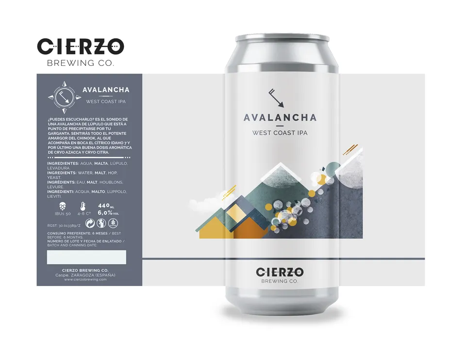 Cierzo Brewing Avalancha birra IPA 12 lattine amara