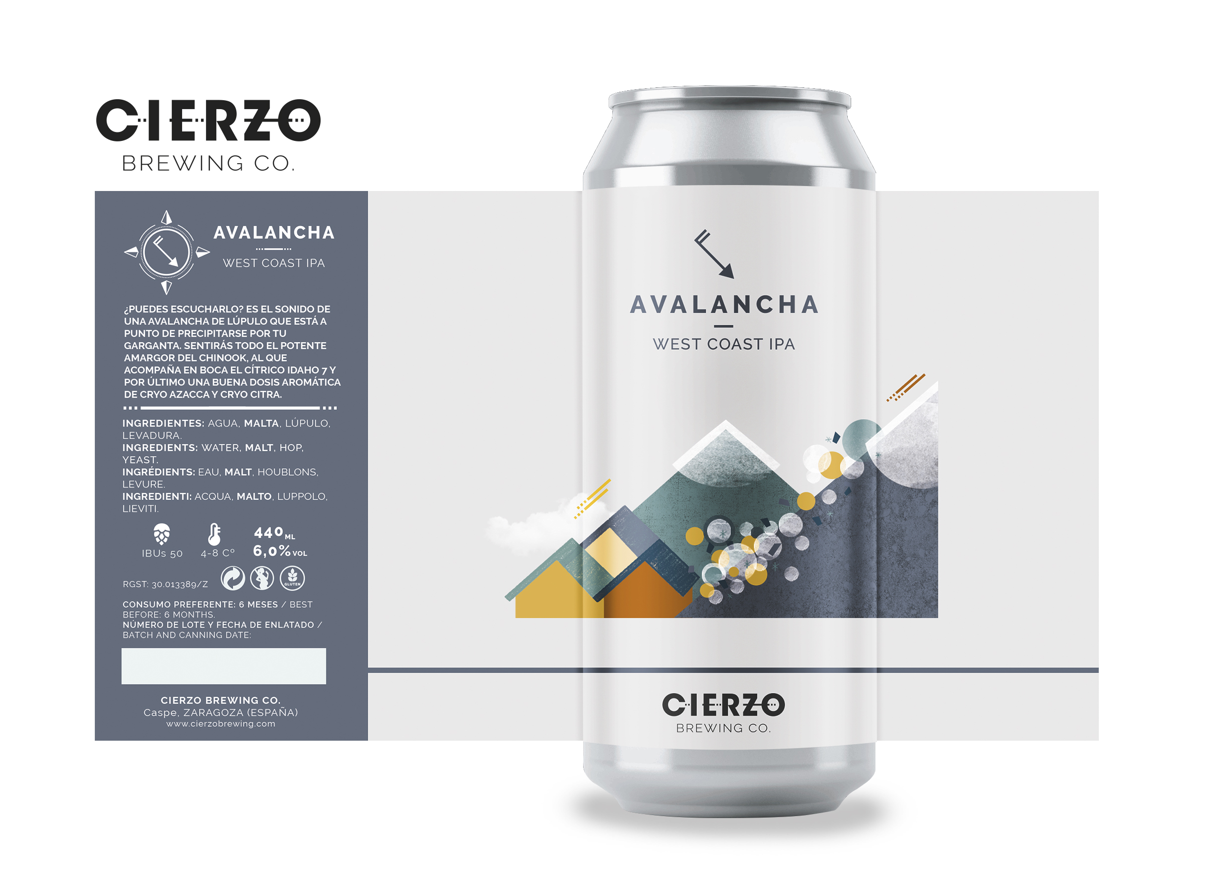 Cierzo Brewing Avalancha birra IPA 12 lattine amara