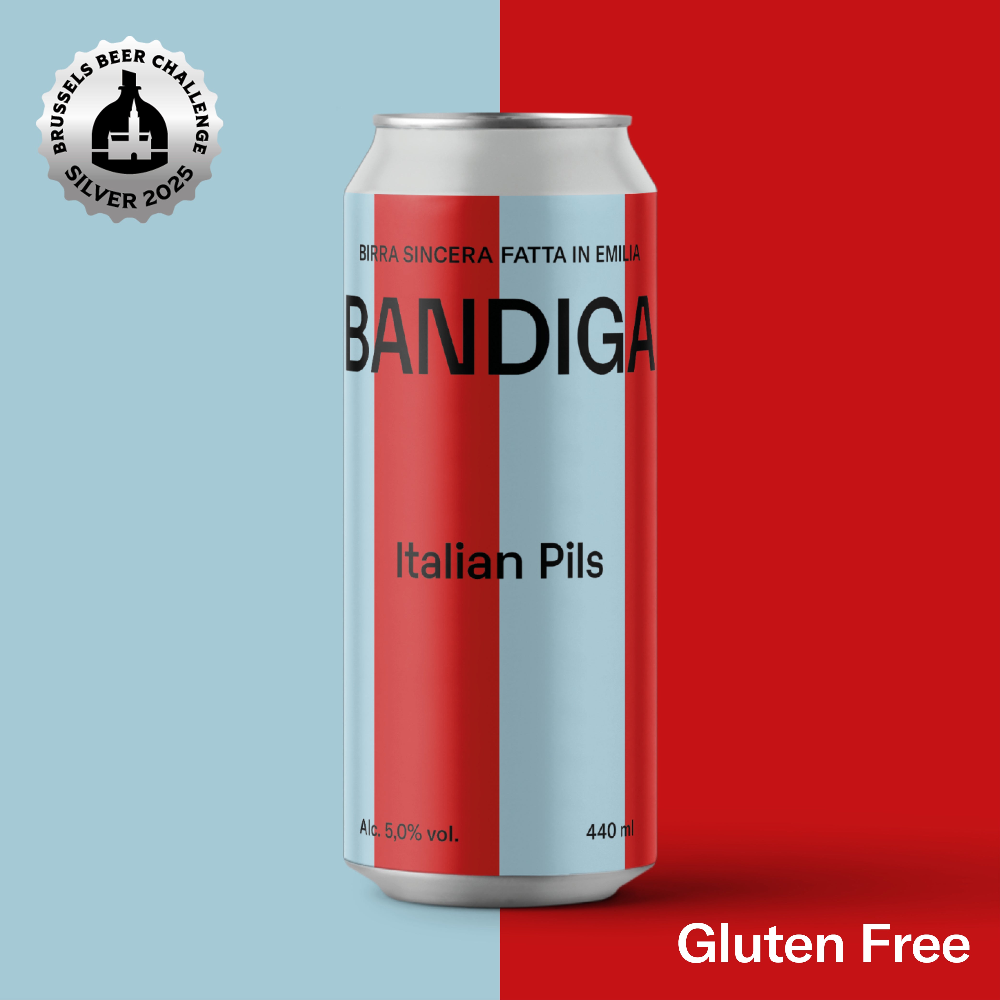 Bandiga Italian Pils birra lattina 440 ml senza glutine