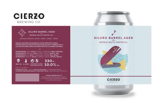 Cierzo Brewing Siluro Barrel Aged stout 12 lattine rovere