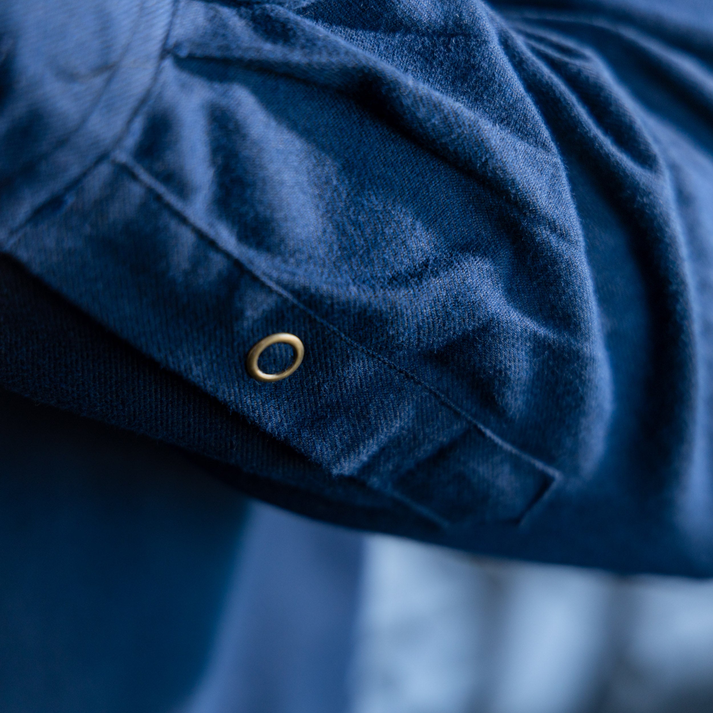 Side Project camicia flanella manica lunga blu taglia M