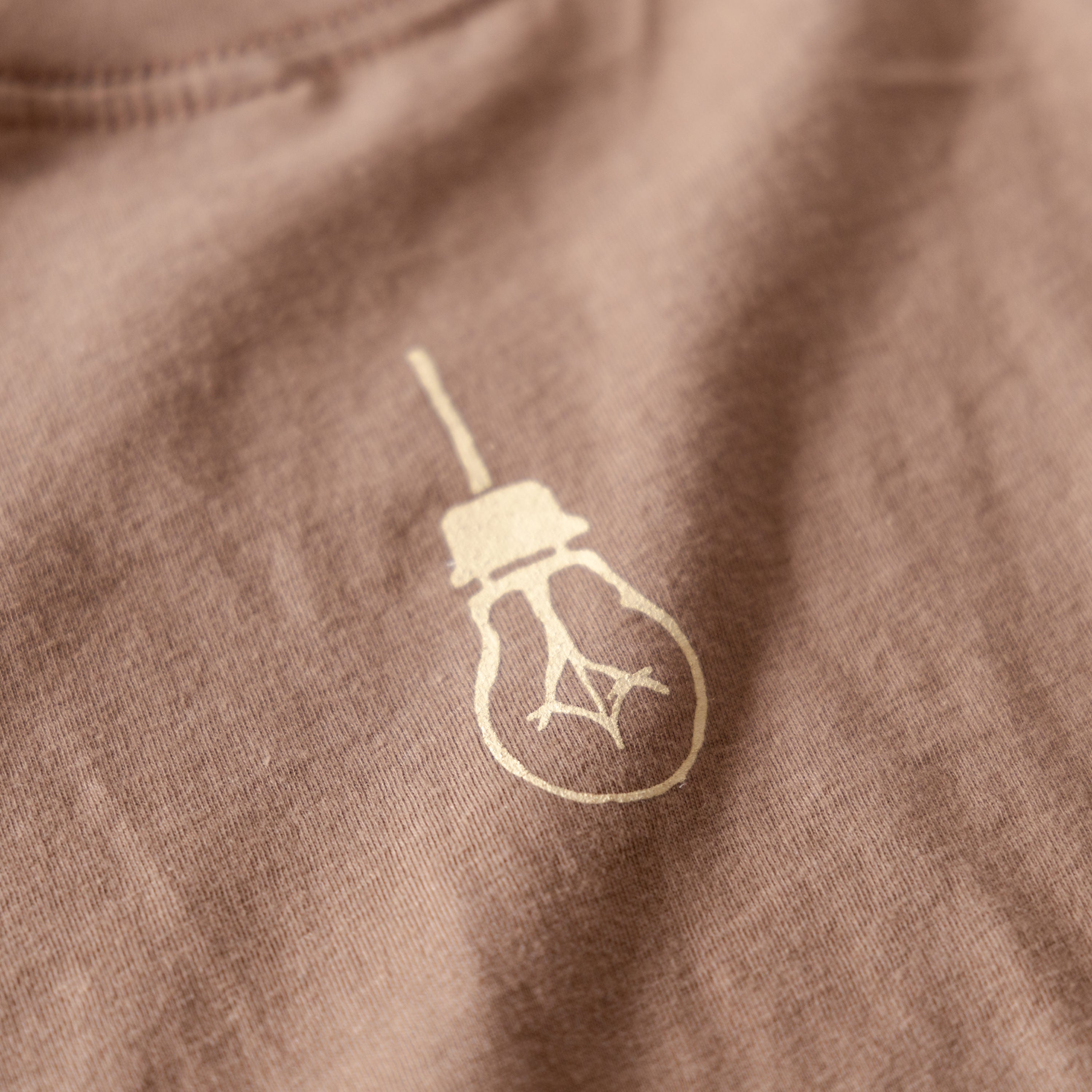 Side Project Brewing Script Logo maglietta marrone vintage cotone