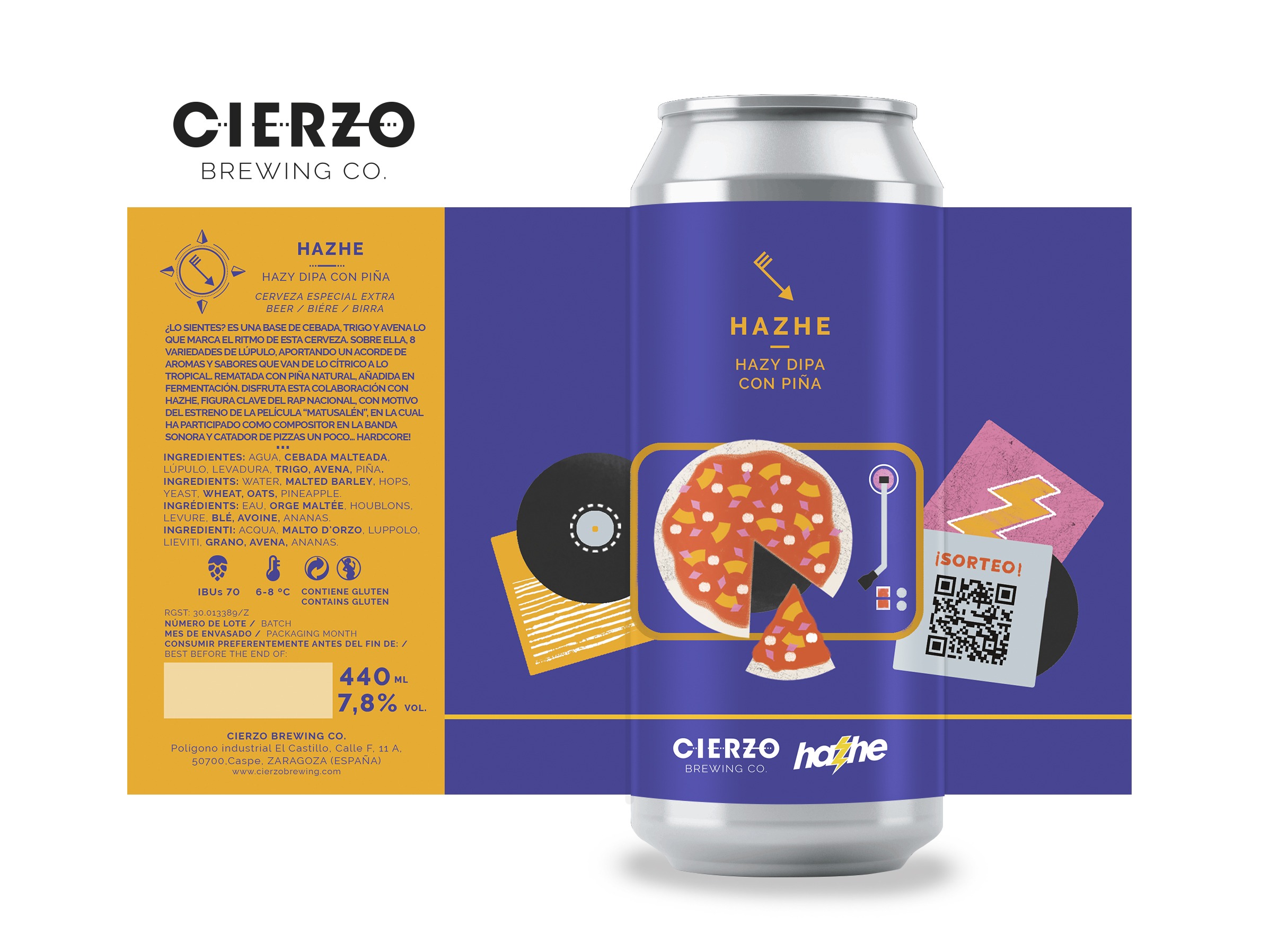 Cierzo Brewing Hazhe birra IPA 12 lattine ad ananas